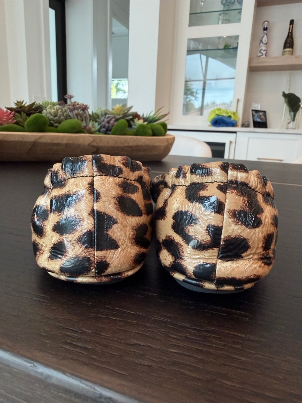 Tory Burch Leopard-Print Reva Ballet Flats in Brown and Black - Picture 4 of 5